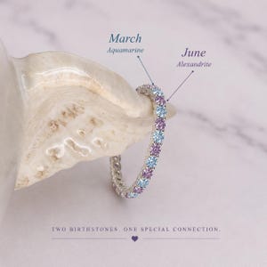 Zwei Birthstone Ring, personalisierte paar Ring, Benutzerdefinierte Birthstone Ring, Versprechen Ring, Jubiläumsgeschenk für sie, Sterling Silber Ring