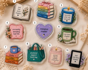 Bookish Kindle Accessory Ver 2 Phone Grip, Vintage Watercolor Griptok, Aesthetic Phone Stand Holder, Accessory Gift for Book lovers