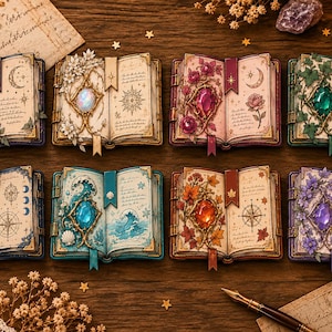 Fantasy-Buch Ver2 Kindle Magnetischer Handygriff, Vintage-Leserkarten-Acryl-Handyhalter, Geschenk für Leser, Herbstlicher Bücher-Handyständer