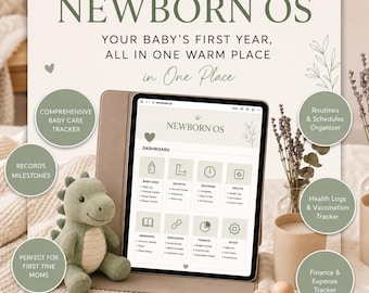 Newborn Baby Tracker App, First Year Planner Dashboard, No Subscription, Works in Browser, Feeding Sleep Milestone Growth Vaccine