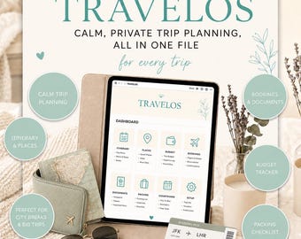 Travel Planner Dashboard, Interactive Trip Itinerary, Budget, Packing & Bookings in One File | No Subscription, Works Offline