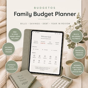 Budget Planner & Money Tracker for Couples and Families | Zero-Based, 50/30/20, Envelope | Exports to Excel, Google Sheets, No Subscription