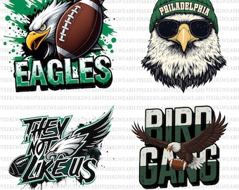 Eagles Football Bundle PNG, Bird Gang Png, Philadelphia Png, Philly Sports Sublimation DTF Design, Eagles Game Day PNG, Digital Download
