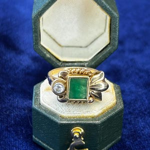 Vintage Smaragd Ring 14kt gold