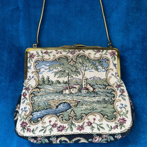 Vintage Viennese tapestry handbags
