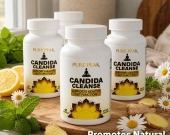 Organic Candida Cleanse Capsules | Herbal Blend | Supports Gut Function | Daily Wellness for Mindful Routines
