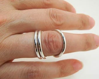 Adjustable Sterling Silver Splint Ring – Swan Neck & Rheumatoid Arthritis Support - No Hassle Resizing