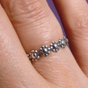 Sterling Silver Ring - Silver Berry Ring - Stacking Ring - Handmade Berry Ring - Sterling Berry Ring - Free Ring Sizer with Order
