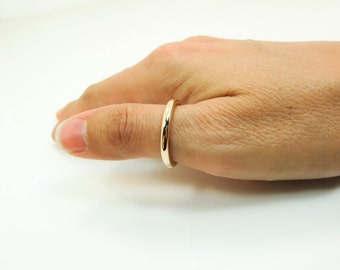 14K Gold Ring Plain Jane Gold Ring Simple 14K Yellow Gold Ring 14 Karat Gold Plain Square Band