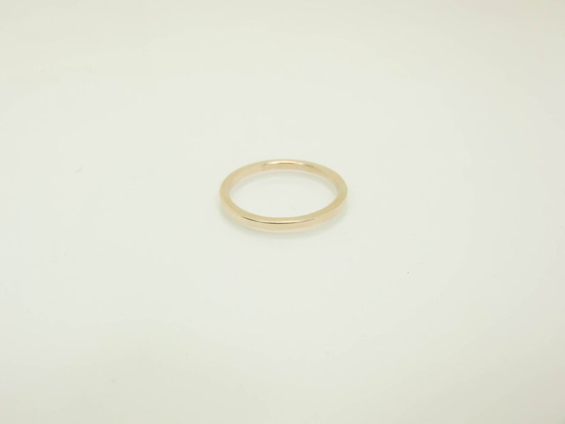 14K Gold Ring Plain Jane Gold Ring Simple 14K Yellow Gold Ring 14 Karat Gold Plain Square Band