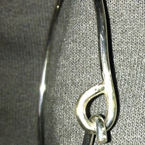 Handmade Sterling Silver Locking Bracelet - Sterling Hook and Eye Bracelet - Modern Locking Cuff - Fun