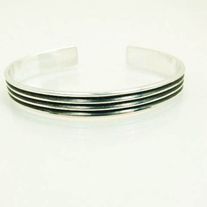 Sterling Silver Cuff - Mens Sterling Cuff - Mens Sterling Silver Cuff - For Him - Wide Silver Cuff - Thick Silver Cuff - Chunky Bracelet