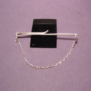 Mens Sterling Silver Tie Chain - Sterling Tie Chain - Mens Silver Tie Tack - Tie Chain for Men