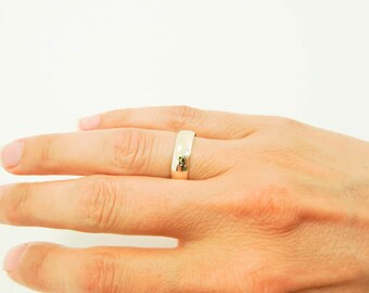 14K Yellow Gold Wedding Band Ring - 5mm by 1mm Half Round Shape