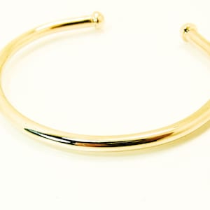 14 Karat Gold Cuff - Pure 14K Gold Ball Cuff - Thick 14K Gold Mens or Womens Cuff