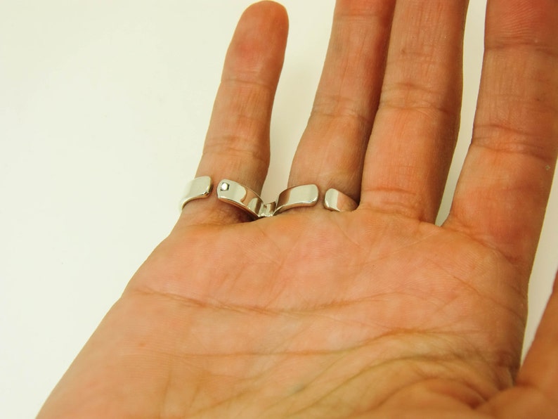 Sterling Silver Buddy Splint Silver RA Two Ring Splint Etsy