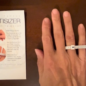 Free ring sizer with purchase of Sterling Silver dip splint.