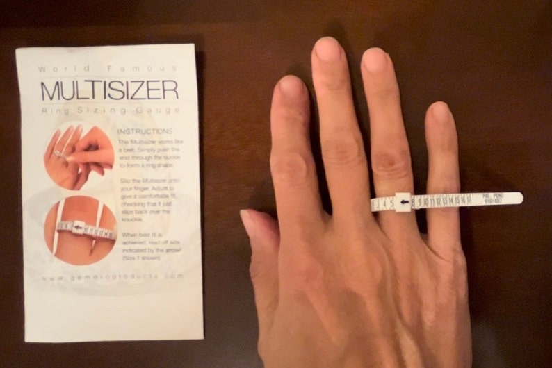 Free ring sizer with purchase of Sterling Silver dip splint.