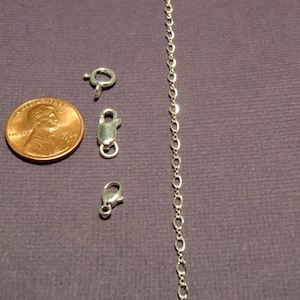 Hand Assembled 18 Inch Sterling Silver Figure 8 Necklace - Choose Your Clasp - 18 Inch Necklace, Bulk Sterling Chain