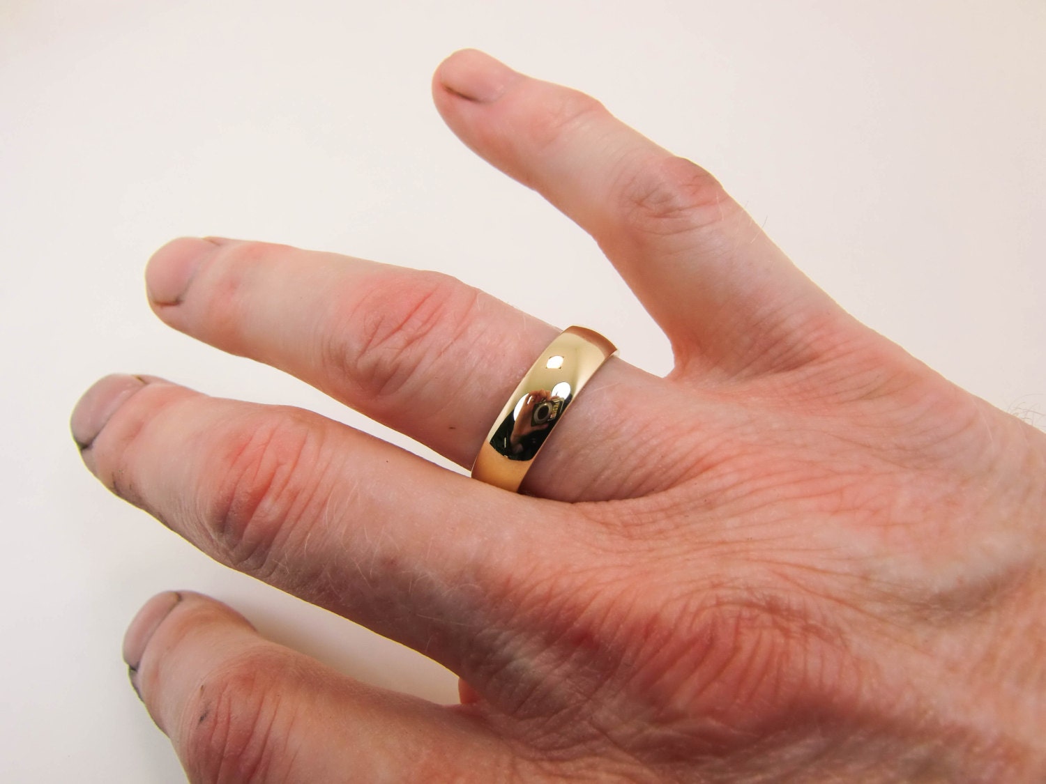 14 Karat Gold Ring 6mm X 1.5mm 14K Gold Band Substantial Etsy