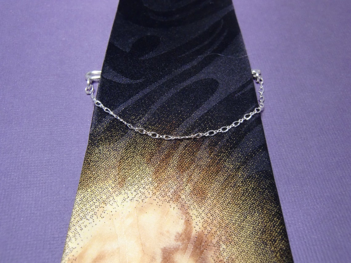 Mens Sterling Silver Tie Chain Sterling Tie Chain Mens Etsy