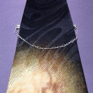 Mens Sterling Silver Tie Chain - Sterling Tie Chain - Mens Silver Tie