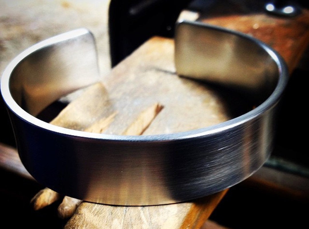 Mens Sterling Silver Cuff - Silver Thick Cuff - 5/8" Wide Sterling Cuff ...