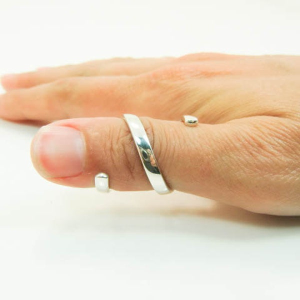 Sterling Silver RA Splint - Silver Spiral Splint - Rheumatoid Arthritis Wrap Around Splint - Silver R.A. Splint Ring - Arthritis Splint