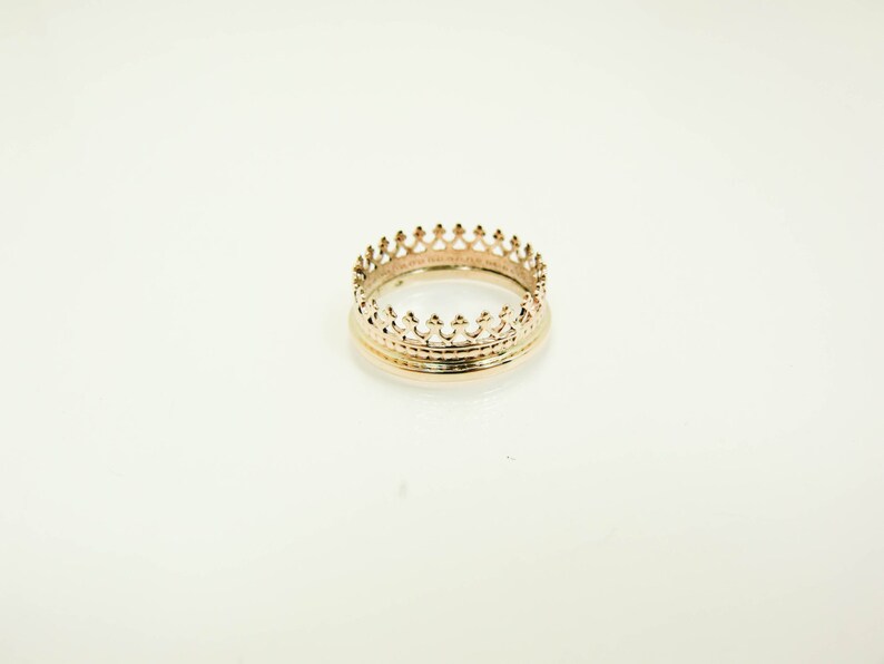 14K Gold Crown Ring Improved 14 Karat Gold Crown Ring Pure Etsy