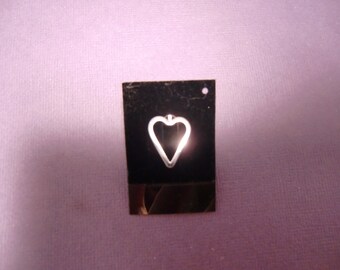 Handmade Sterling Silver Open Heart Pendant - Simple Love Necklace
