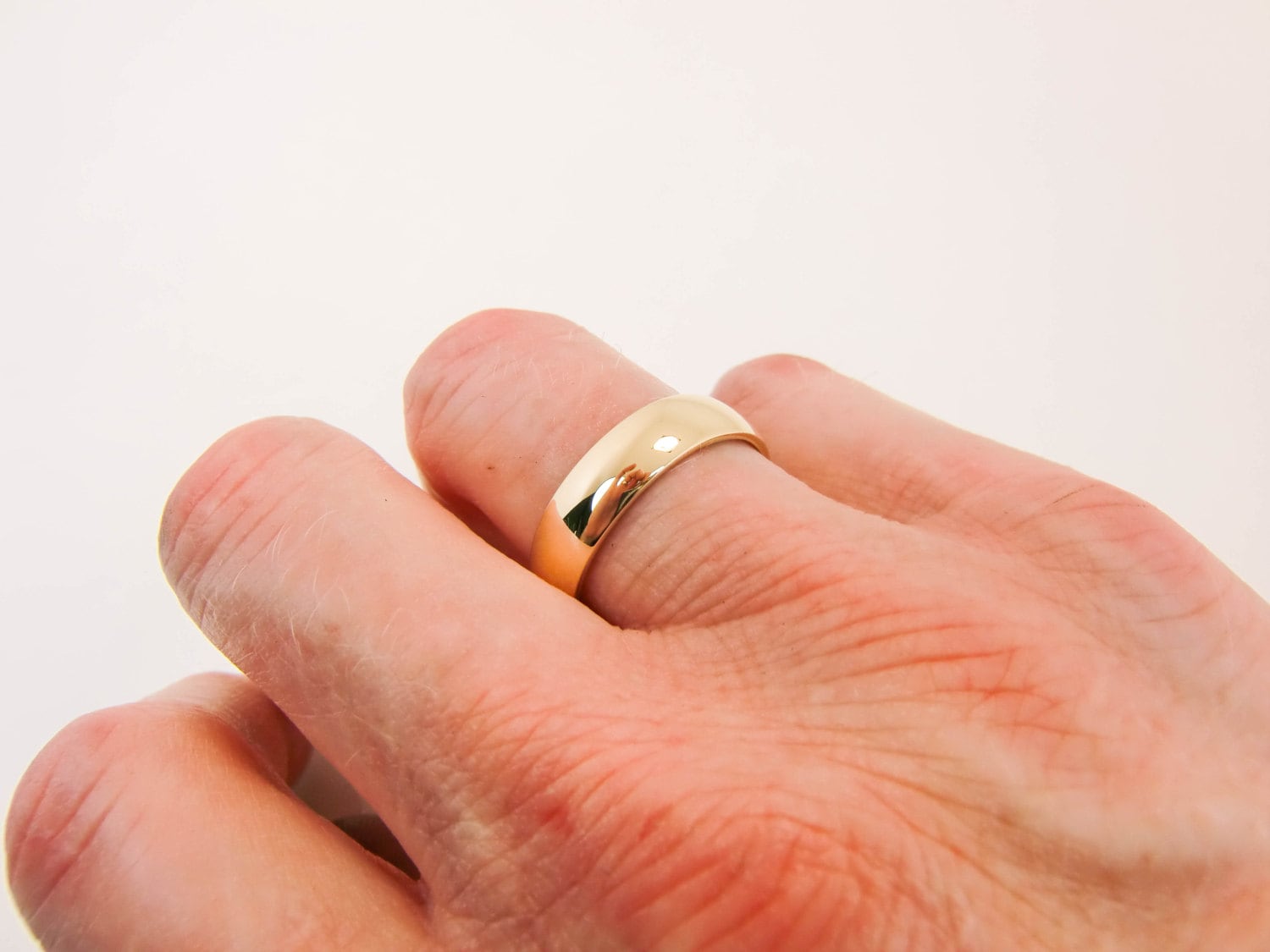 14 Karat Gold Ring 6mm X 1.5mm 14K Gold Band Substantial 14K Gold