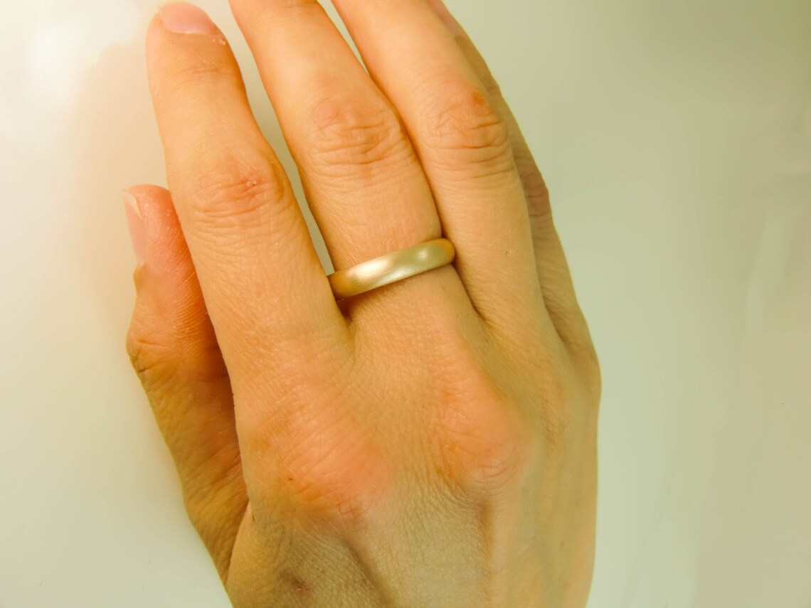 14 Karat Gold Ring 4mm X 1.5mm Gold Wedding Band Mens Gold - Etsy