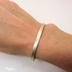 14 Karat Yellow Gold Cuff - 4X2mm 14K Gold Cuff - Solid Gold Cuff Bracelet - Rectangle Wire Cuff Bracelet - Gold Bracelet - 14k Gold Cuff
