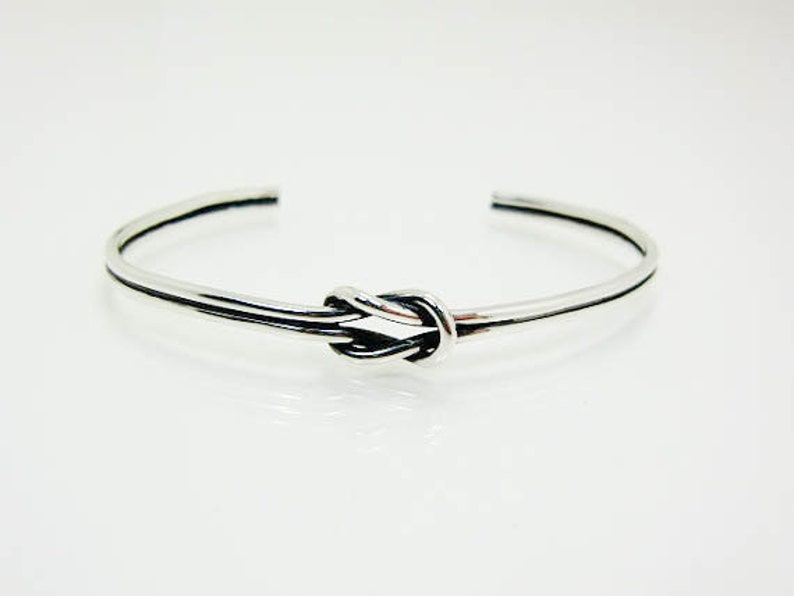 Sterling Silver Sailors Knot Cuff Bracelet Love Knot Etsy