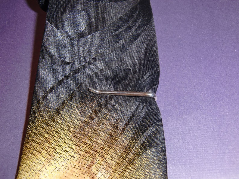 Sterling Silver Tie Tack Sterling Tie Bar Mens Silver Tie Tack Simple Silver Tie Tack Handmade image 4