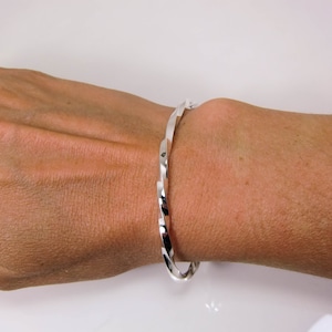 Sterling Silver Cuff - Silver Twisted Cuff - Hand Forged Silver Cuff Bracelet - Silver Cuff