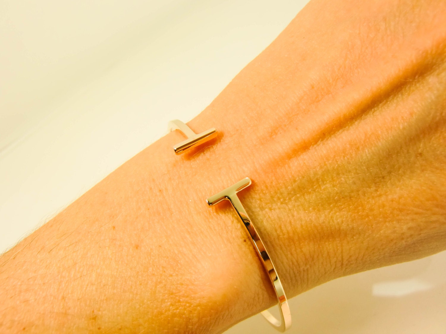 14 Karat Gold Cuff Real 14K Square Wire Cuff Pure 14K Gold Etsy