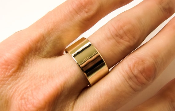 10 Karat Solid Yellow Gold Band 10 mm x 1 mm Wide 10K Yellow Gold Wedding Band 10K Yellow Gold Band Free Ring Sizer with Order Etsy