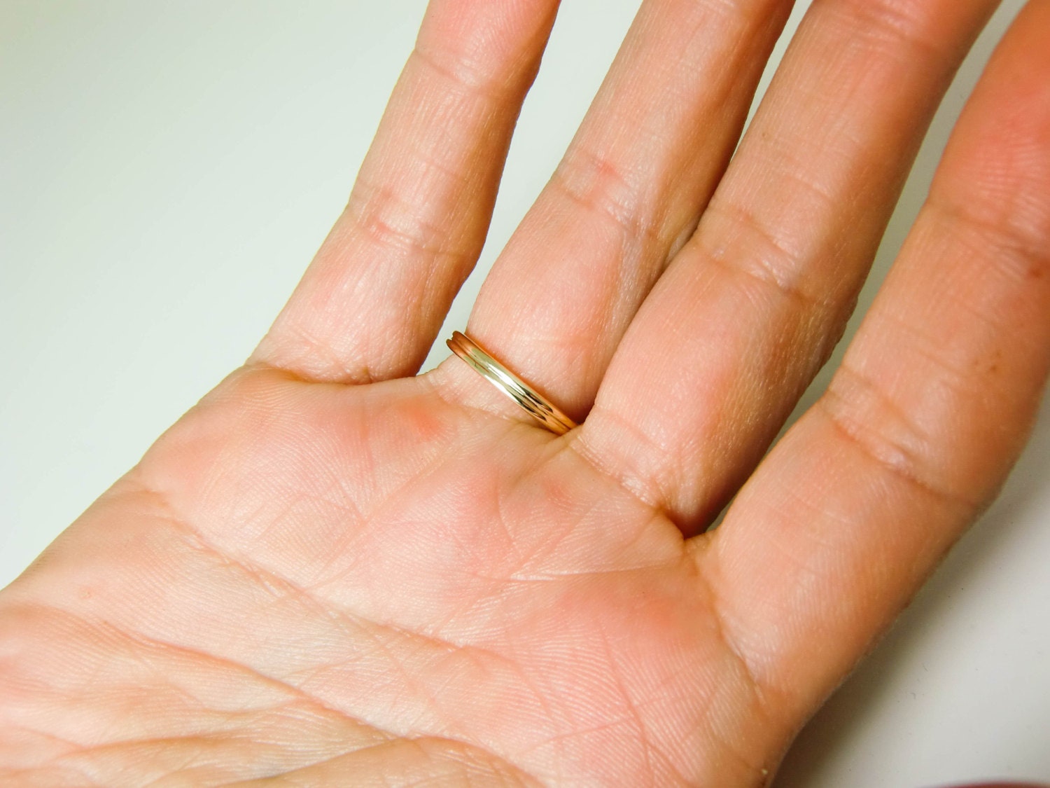 10K Gold Ring Real 10K Gold Double Ring Pure 10 Karat Gold Etsy