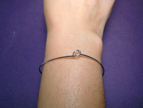 Buy Sterling Silver Hook & Eye Bangle – Petite Stackable Bracelet