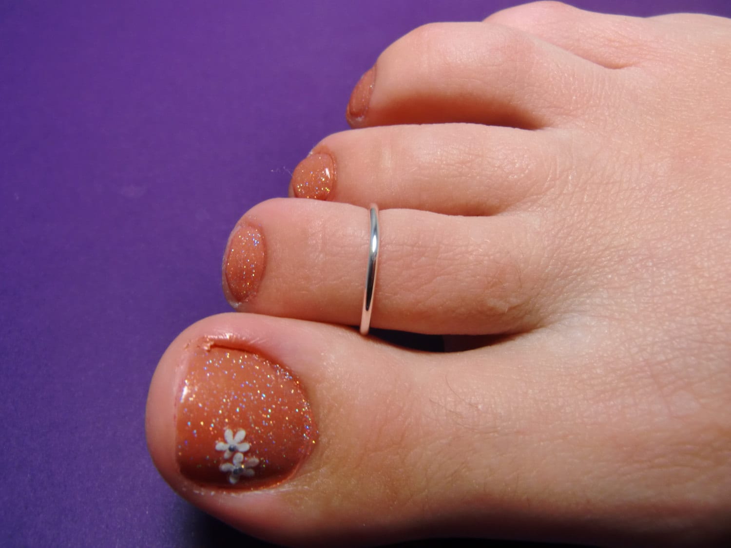 Sterling Silver Thin Toe Ring Cute & Petite Silver Toe Ring Etsy