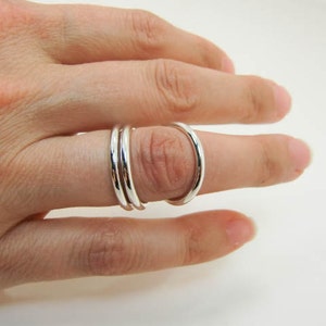 Sterling Silver R.A. Splint - Silver Wrap Ring Splint - Rheumatoid Arthritis Splint Ring - Silver Splint - Swan Neck Splint, Adjustable