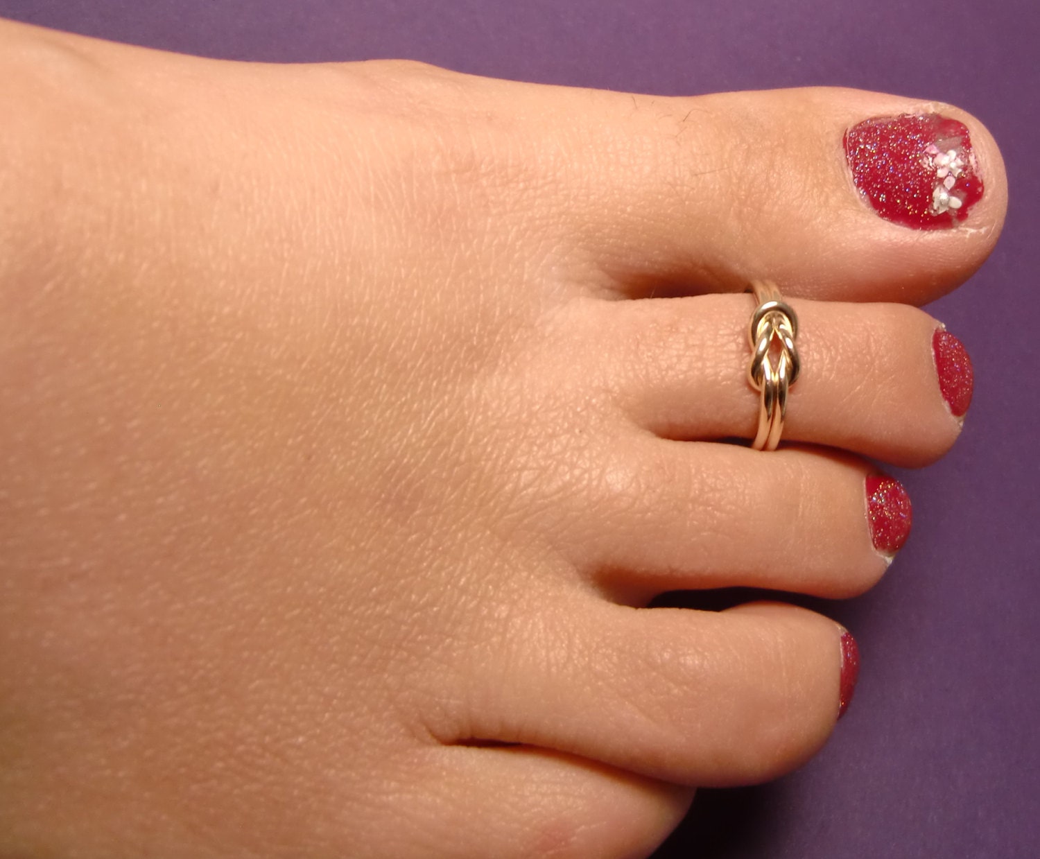 10 Karat Gold Toe Ring Real Gold Love Knot Toe Ring 10K - Etsy Australia