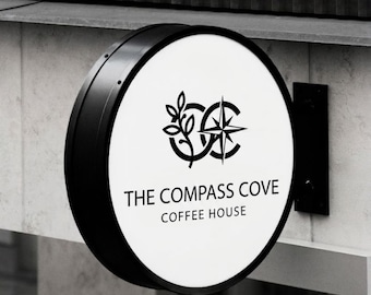 Customized round lightbox, illuminated signs, LED logo signs, Outdoor Blade signs