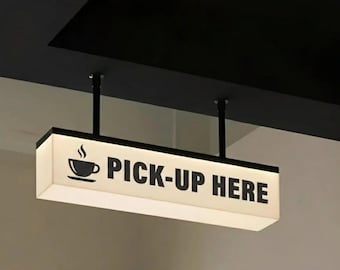 Custom LED Rectangular Lightbox Sign, Business Logo, Acrylic Sign, Office Logo, Custom Outdoor, Blade Sign