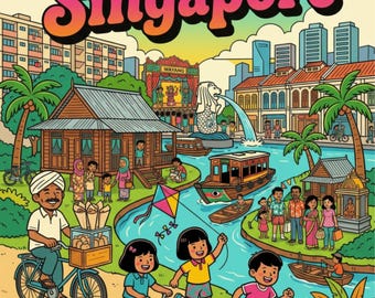 My Grandfather's Singapore — Children's Colouring Book