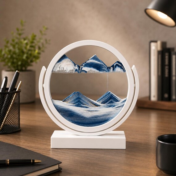 360 Degree Flipping Quicksand Painting Mountain Landscape Sand Art