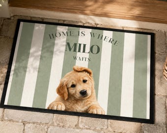 Personalisierte Fußmatte mit Haustier I Türmatte Hund Katze mit Foto I Hundemama Geschenk I Haustürmatte | Geschenk Tierliebhaber