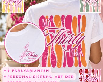 Personlig födelsedagströja | Födelsedags-T-shirt | Milstolpefödelsedag 30:e 40:e 50:e 60:e år | Milstolpefödelsedagströja | Gåva för kvinnor