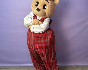 Costume de mascotte d'ours en peluche, pour les événements de fête d'anniversaire